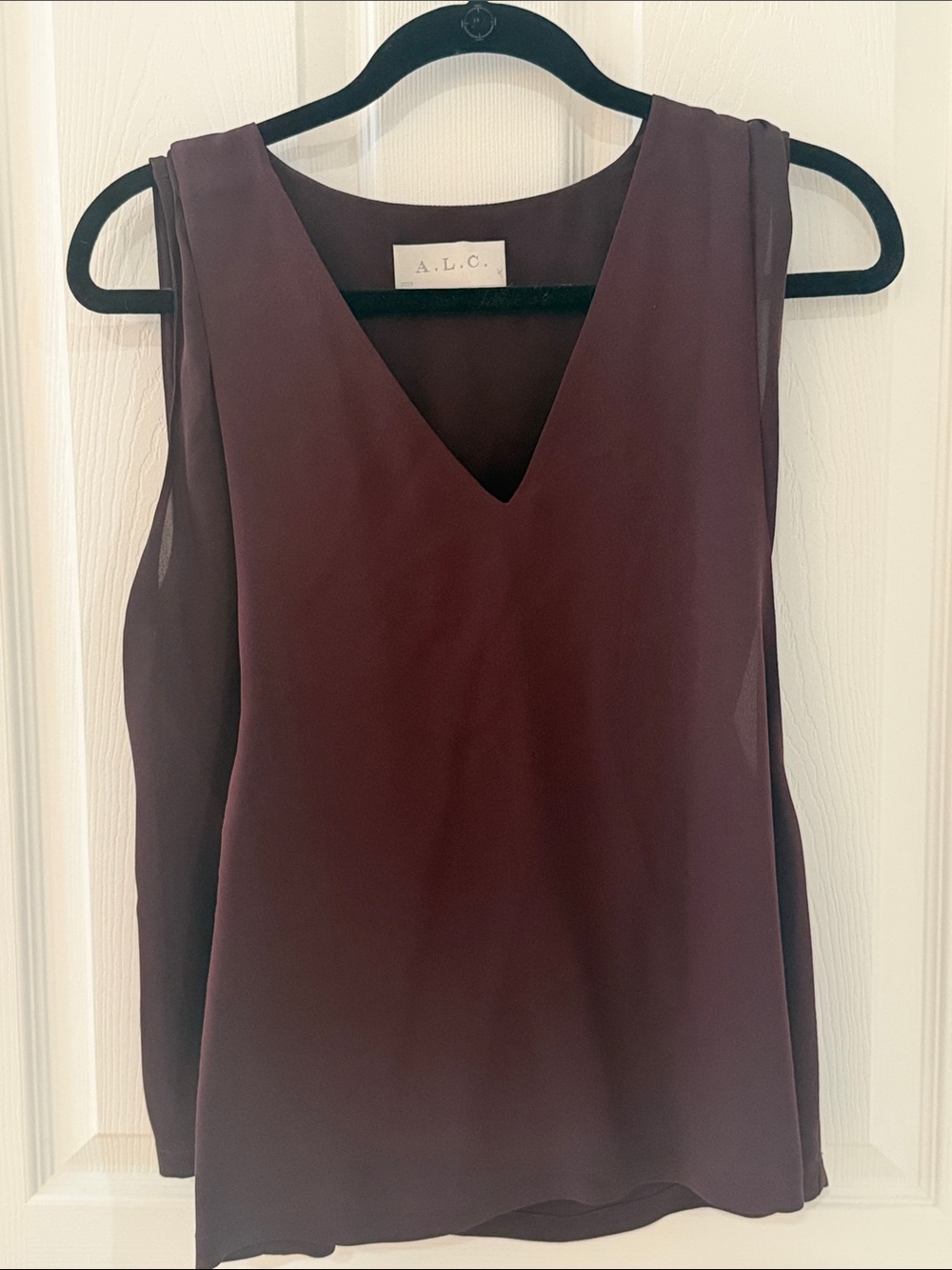 A.L.C. Sleeveless V-Neck Camisole in Plum